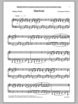 page one of Martinet (Piano Solo)