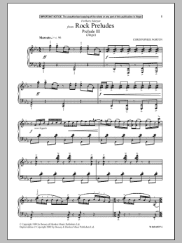 page one of Prelude III (Jingo) (from Rock Preludes) (Piano Solo)