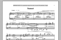 page one of Sunset (Piano Solo)