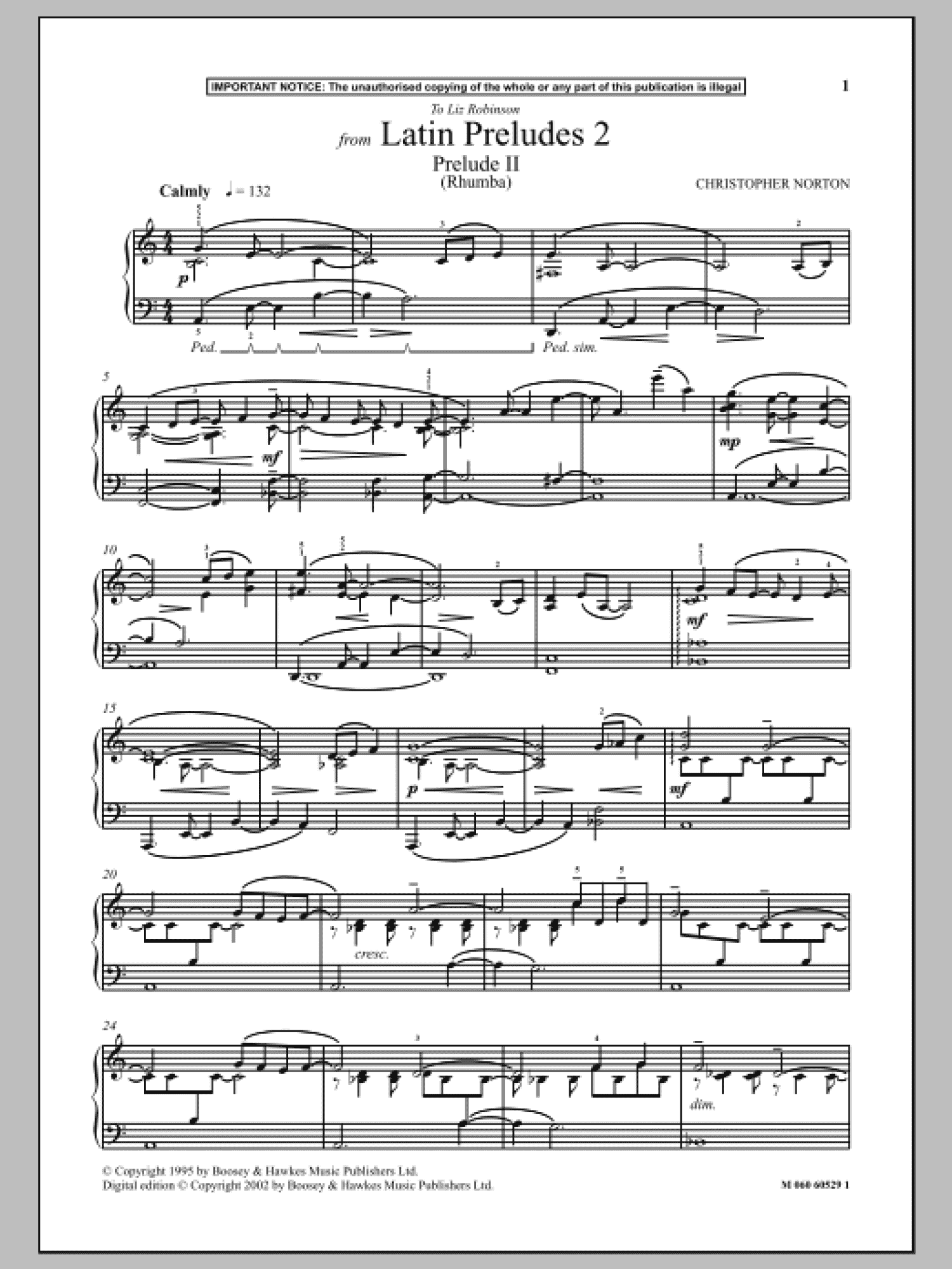 Prelude II (Rhumba) (from Latin Preludes 2) (Piano Solo)