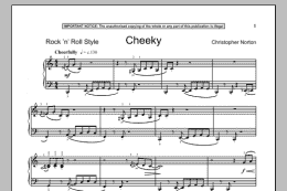 page one of Cheeky (Piano Solo)