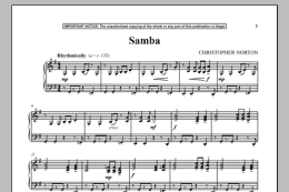 page one of Samba (Piano Solo)