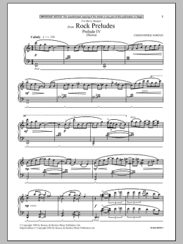 page one of Prelude IV (Sierra) (from Rock Preludes) (Piano Solo)