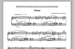 page one of Alone (Piano Solo)