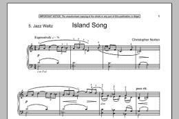 page one of Island Song (Piano Solo)