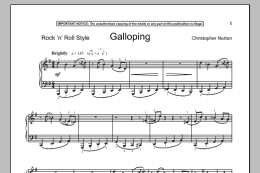 page one of Galloping (Piano Solo)