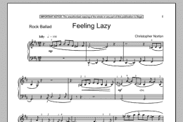 page one of Feeling Lazy (Piano Solo)