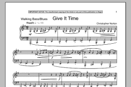 page one of Give It Time (Piano Solo)