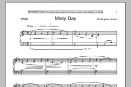 page one of Misty Day (Piano Solo)
