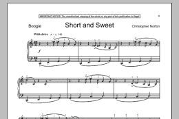page one of Short And Sweet (Piano Solo)