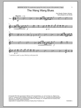 page one of The Wang Wang Blues (Piano Solo)