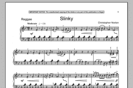 page one of Slinky (Piano Solo)