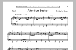 page one of Attention Seeker (Piano Solo)