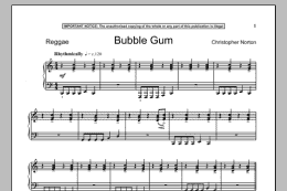 page one of Bubble Gum (Piano Solo)