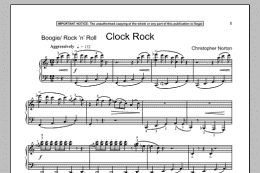 page one of Clock Rock (Piano Solo)