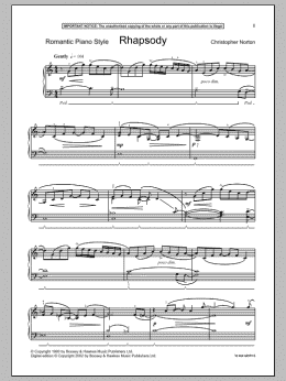 page one of Rhapsody (Piano Solo)