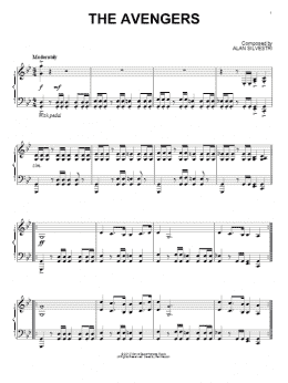 page one of The Avengers (Piano Solo)