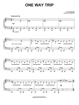 page one of One Way Trip (from The Avengers) (Piano Solo)
