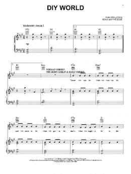 page one of DIY World (Piano, Vocal & Guitar Chords (Right-Hand Melody))