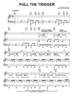 page one of Pull The Trigger (Piano, Vocal & Guitar Chords (Right-Hand Melody))