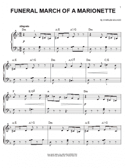 page one of Funeral March Of A Marionette (Easy Piano)