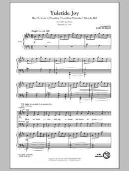 page one of Yuletide Joy (Medley) (SAB Choir)