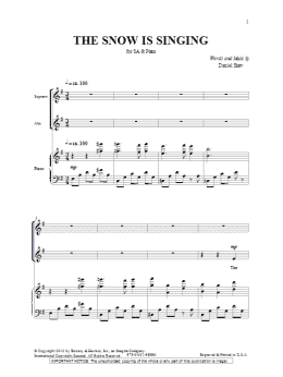 page one of The Snow Is Singing (2-Part Choir)