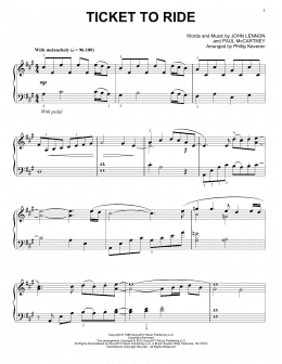 page one of Ticket To Ride [Classical version] (arr. Phillip Keveren) (Piano Solo)