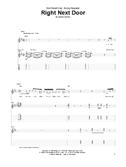 page one of Right Next Door (Guitar Tab)