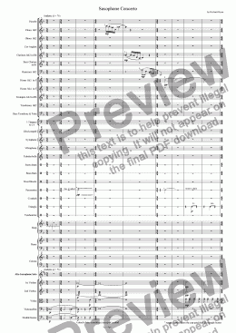 page one of Saxophone Concerto