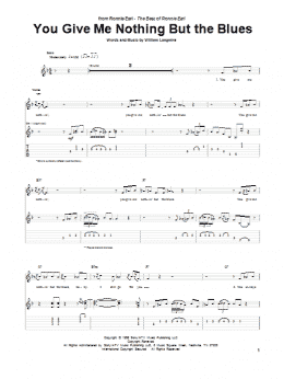 page one of You Give Me Nothing But The Blues (Guitar Tab)
