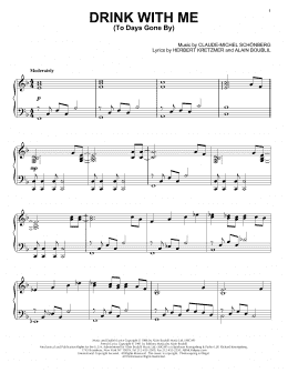 page one of Drink With Me (To Days Gone By) (Piano Solo)