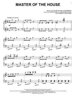 page one of Master Of The House (Piano Solo)