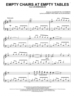page one of Empty Chairs At Empty Tables (Piano Solo)