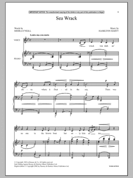 page one of Sea Wrack (Piano & Vocal)
