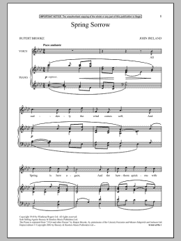 page one of Spring Sorrow (Piano & Vocal)