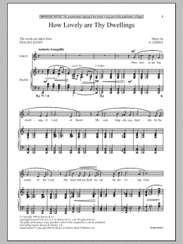 page one of How Lovely Are Thy Dwellings (Piano & Vocal)