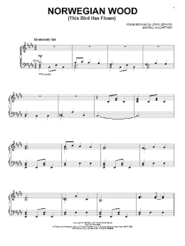 page one of Norwegian Wood (This Bird Has Flown) (Piano & Vocal)