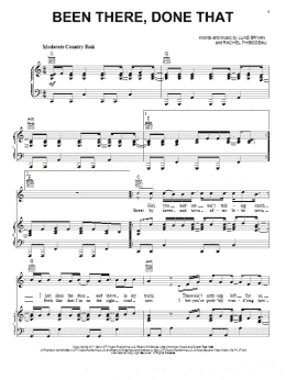 page one of Been There, Done That (Piano, Vocal & Guitar Chords (Right-Hand Melody))