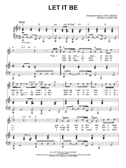 page one of Let It Be (Piano & Vocal)