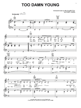 page one of Too Damn Young (Piano, Vocal & Guitar Chords (Right-Hand Melody))