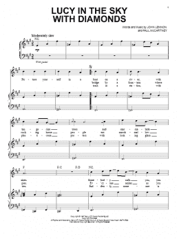 page one of Lucy In The Sky With Diamonds (Piano & Vocal)