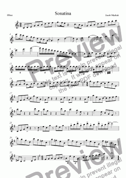 page one of Petite Sonatinas De Noel Pour Mes Amis - Oboe