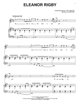 page one of Eleanor Rigby (Piano & Vocal)