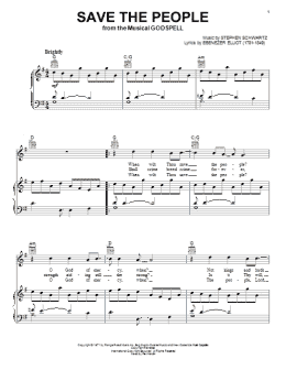 page one of Save The People (Piano, Vocal & Guitar Chords (Right-Hand Melody))