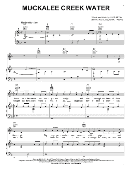 page one of Muckalee Creek Water (Piano, Vocal & Guitar Chords (Right-Hand Melody))