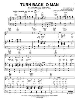 page one of Turn Back, O Man (Piano, Vocal & Guitar Chords (Right-Hand Melody))