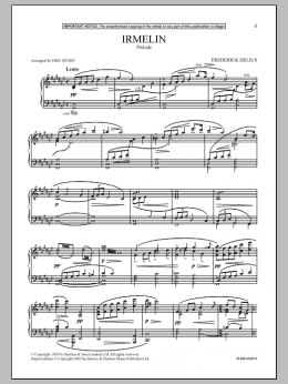page one of Irmelin (Prelude) (Piano Solo)