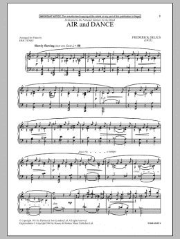 page one of Air And Dance (Piano Solo)