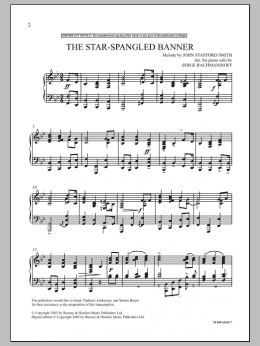 page one of The Star Spangled Banner (Piano Solo)